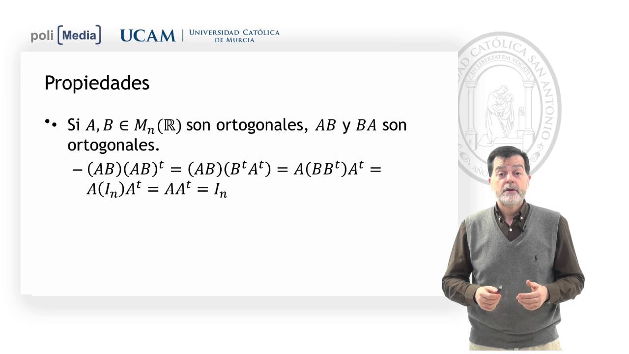 Álgebra Lineal - Matriz ortogonal - Jesús Soto