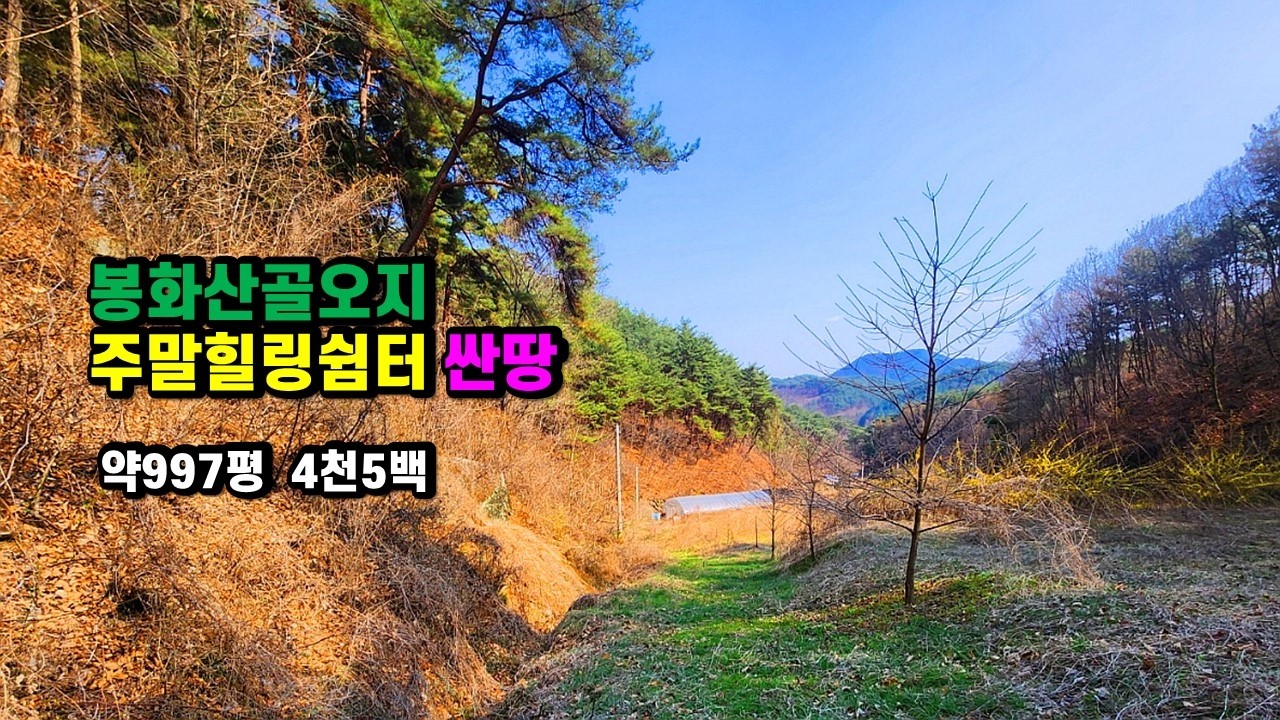 #봉화토지매매 #봉화주말농장 #봉화힐링쉼터 경상북도 봉화군 물야면 압동리 산골오지 접근성 뛰어나며 조용하고 한적한 간섭없는 #소액땅매매 #외진땅매매 #체류형쉼터 (봉화-2637)