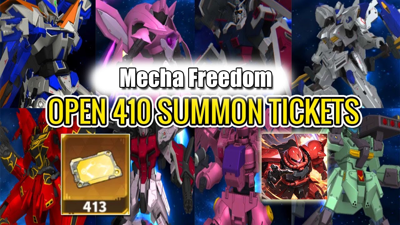 Mecha Freedom | Open 410 Summon Tickets | Mecha Freedom Gameplay