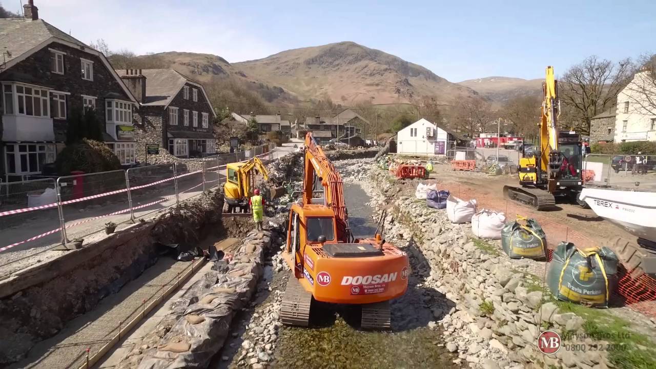 Aerial Footage of the Glenridding Beck Wall Repairs