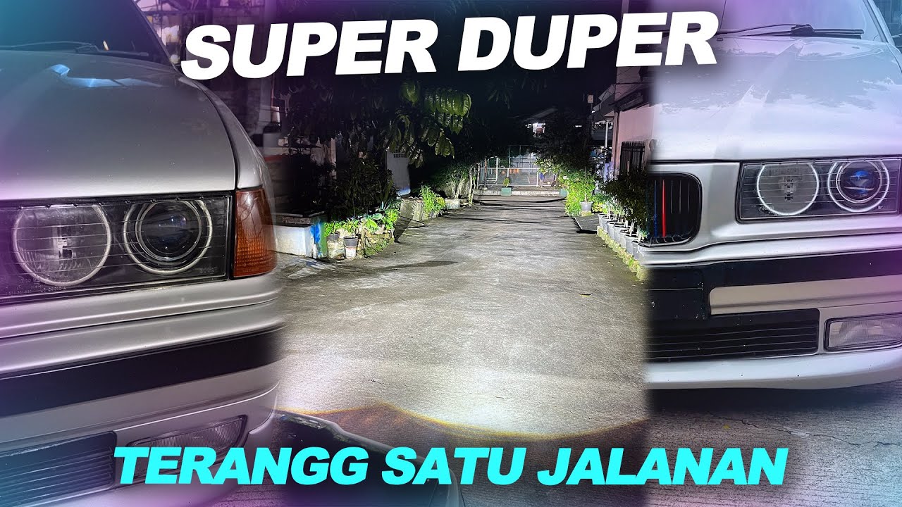 MODIF LAMPU BMW E36 PROJIE BILLED XP10 80Watt TERANGG BGTT !!!