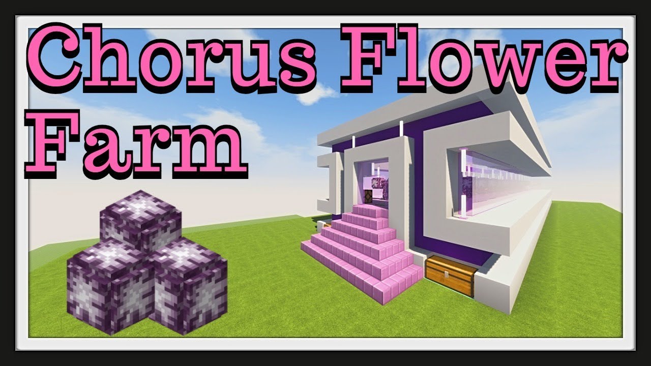 Minecraft Tutorial : Chorus Flower Farm (Modern Style)