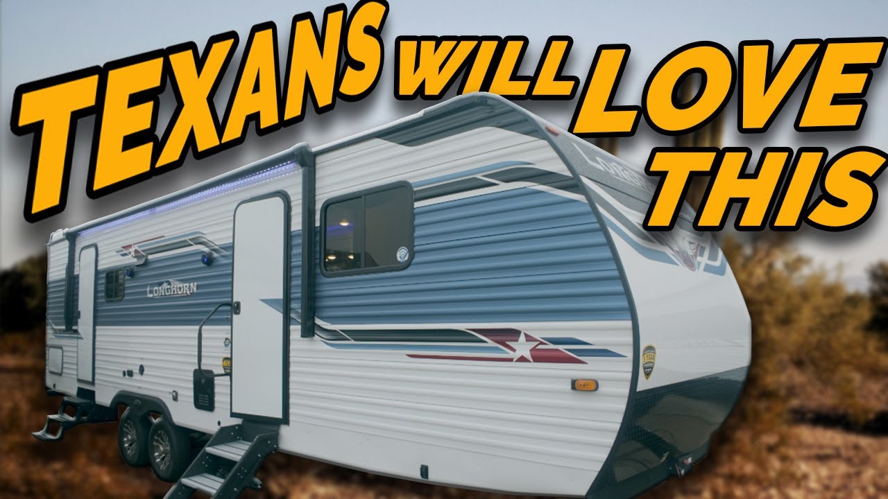 This travel trailer layout will impress you! + Texas Inspired! 2024 Crossroads Longhorn 298FB