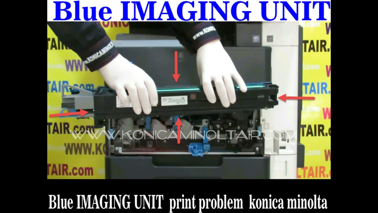 Blue IMAGING UNIT  print problem  konica minolta