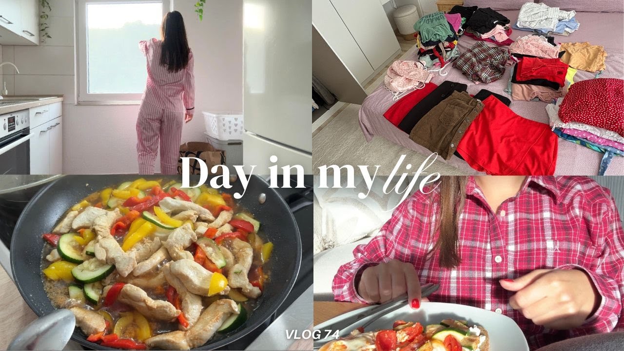 A Slow Day in my Life from 8 to 9 | Decluttering my closet, Groceries, Meal-Prep + Updates |Vlog74