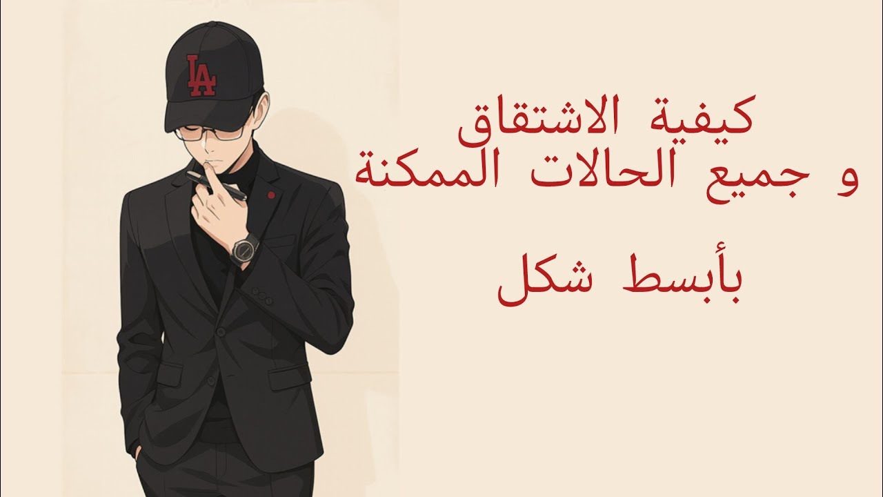كيفية الاشتقاق بجميع الحالات الممكنة  من الصفر 