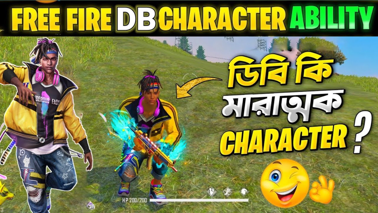 free fire এ ডিবি কি মারাত্মক character?🤔d bee character ability || d bee character in free fire