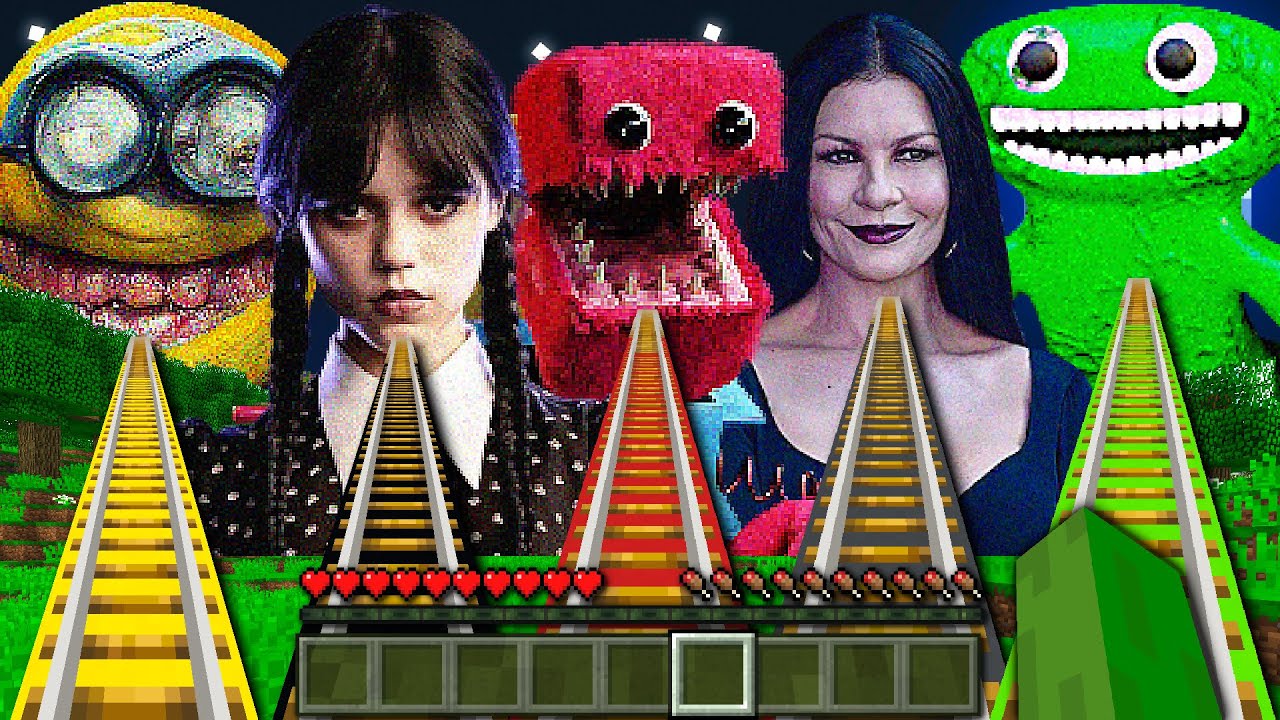 NE CHOISISSEZ PAS LE MAUVAIS TRAIN MINECRAFT !! Mercredi Jumbo Josh Morticia Boxy Boo etc.