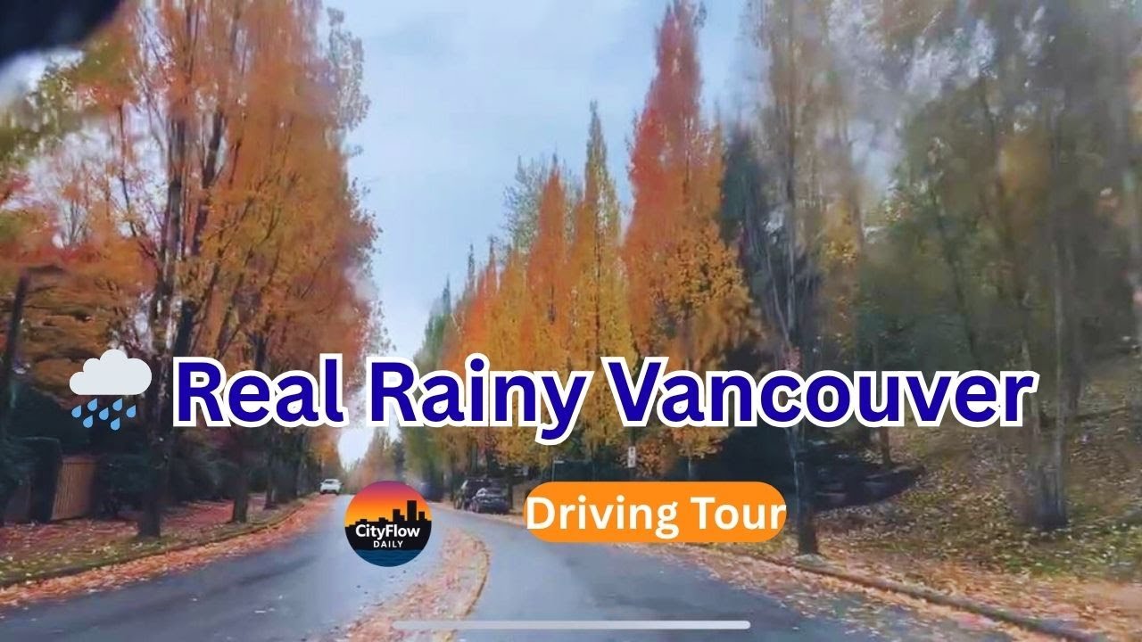 Real Rainy Vancouver 🍁 | Autumn Drive in Coquitlam – October 2025