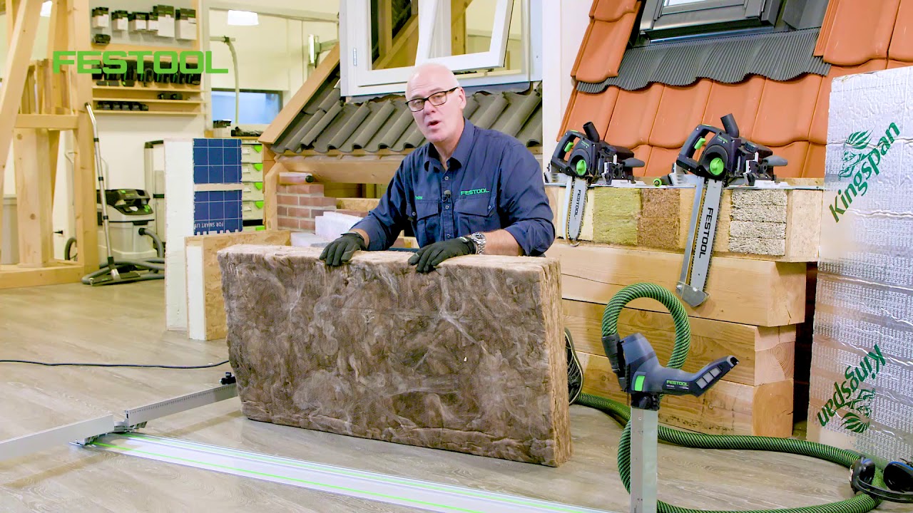 Isolatiemateriaal zagen met de Festool accu-isolatiezaag ISC 240 | Festool NL
