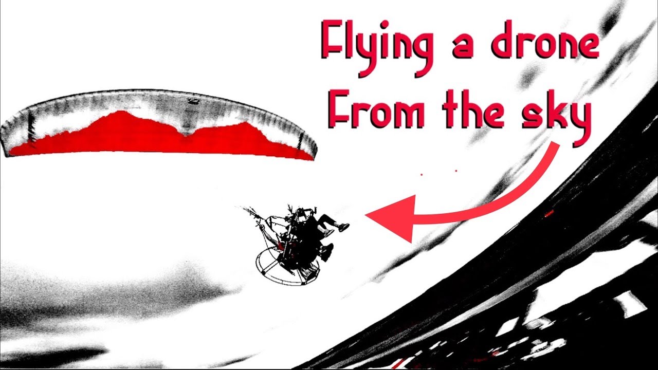 Flying Drone From Paramotor !?