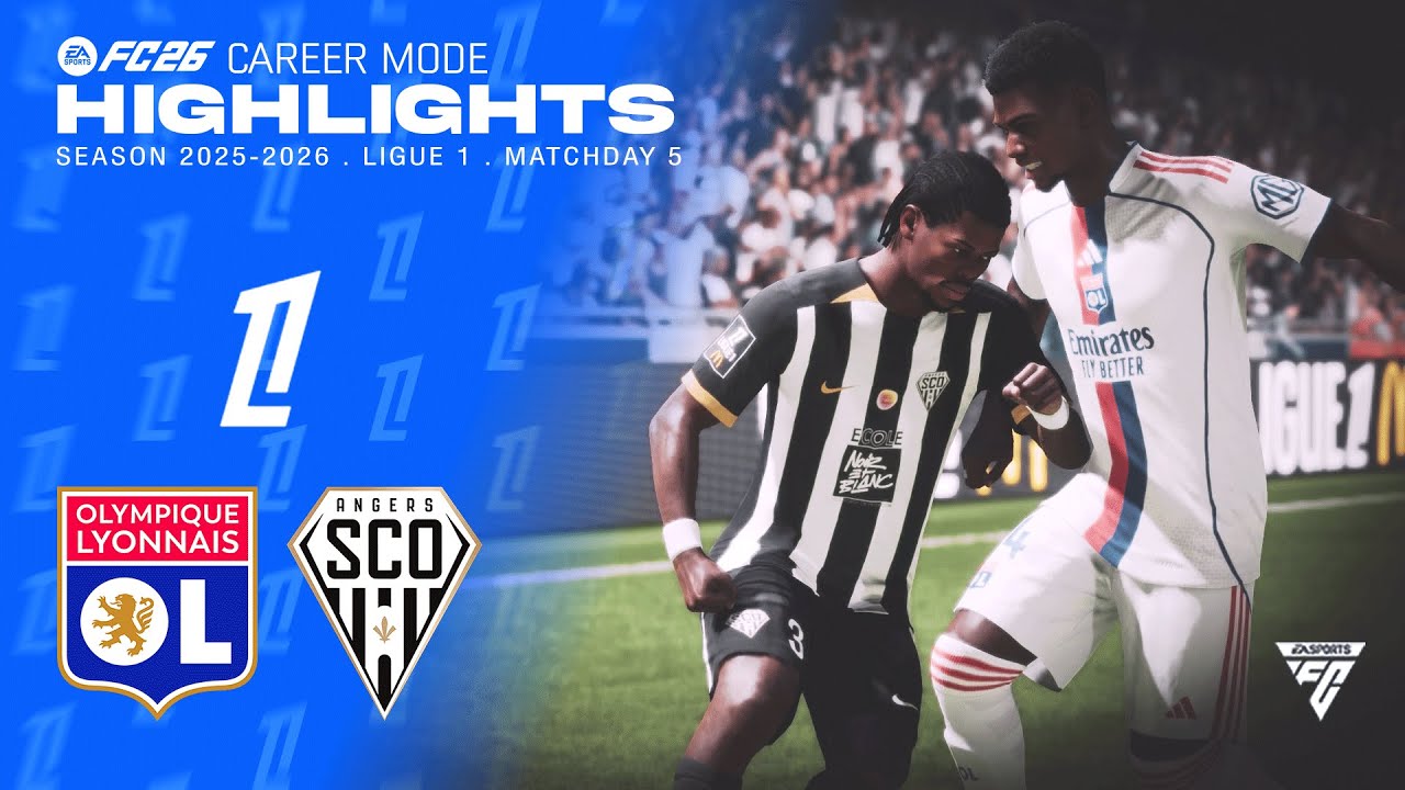 HIGHLIGHTS OLYMPIQUE LYON - ANGERS | FC26 CAREER MODE | S1 | PS5 GAMEPLAY