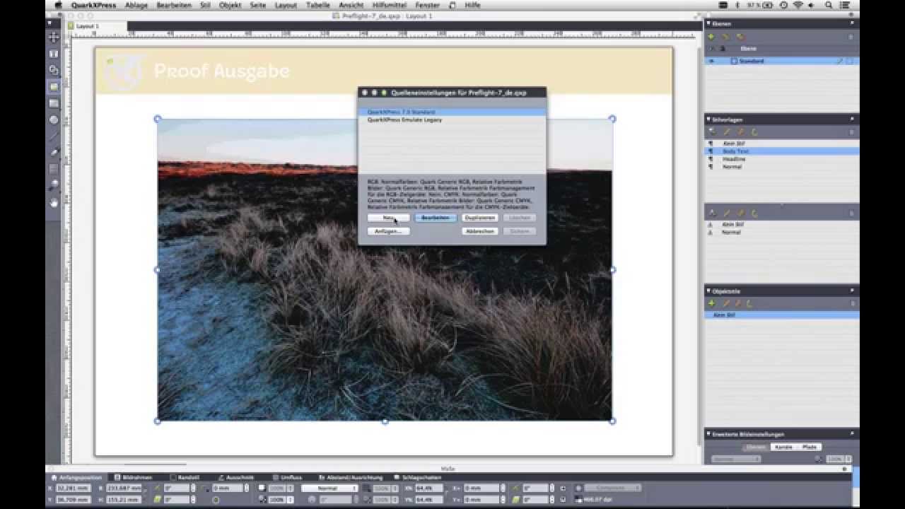 QuarkXPress 10 - Masterclass Lektion 3 Preflight (DEUTSCH)