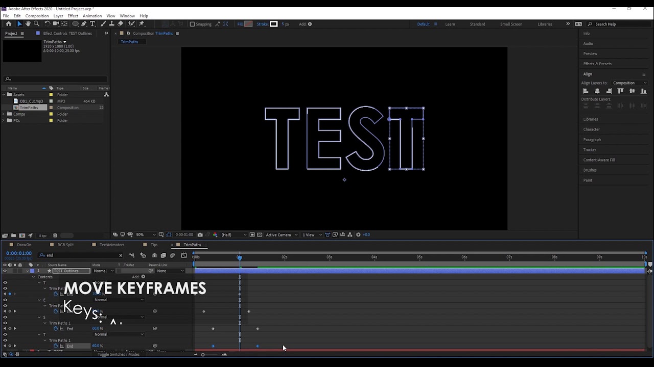 After Effects Tutorial - Trim Paths/Stroke animation