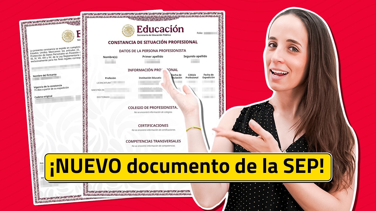 Constancia de situación profesional SEP  qué es, para qué sirve y cómo obtenerla