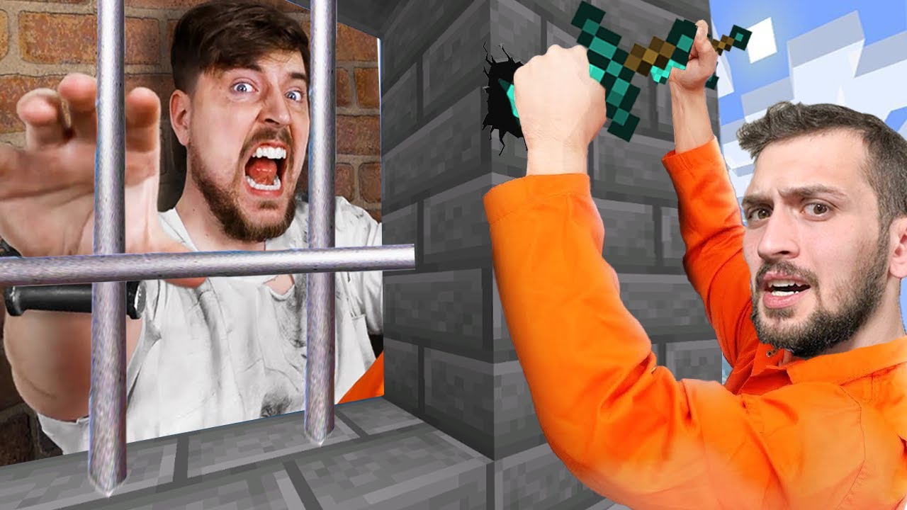 ماين كرافت الهروب من اكبر سجن في العالم وانقاذ مستر بيست !😱