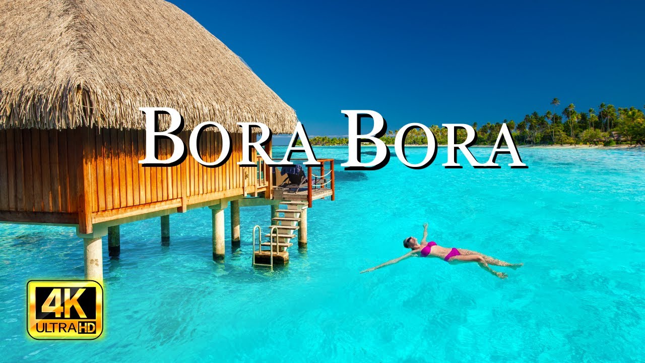 Bora Bora - Aerial Views of The Magical Bora Bora Island 4k Ultra HD