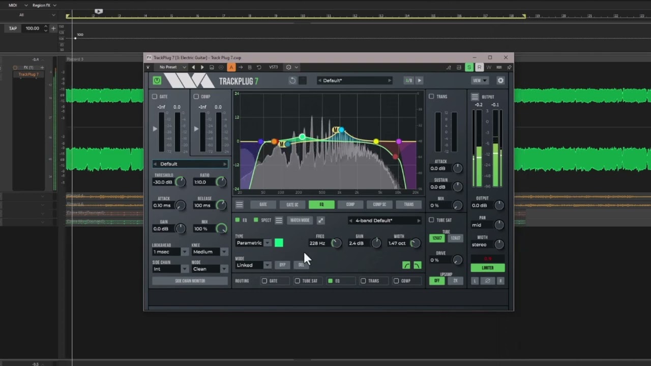 TrackPlug 7 channel strip plug-in with analog warmth