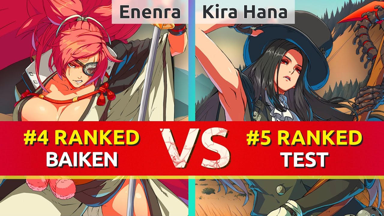 GGST ▰ Enenra (#4 Ranked Baiken) vs Kira Hana (#5 Ranked Testament). High Level Gameplay