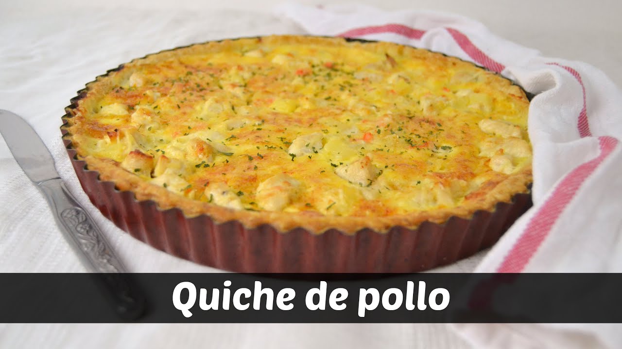 Quiche de pollo con verduras