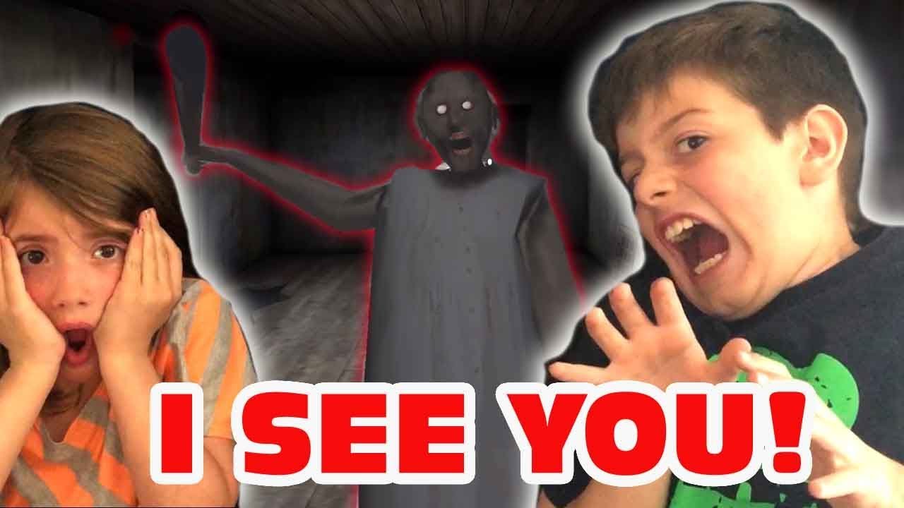 Granny- Mobile Horror Game- Kids Gameplay and Reaction!