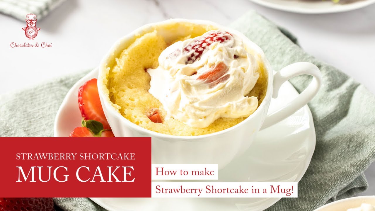Strawberry Shortcake Mug Cake
