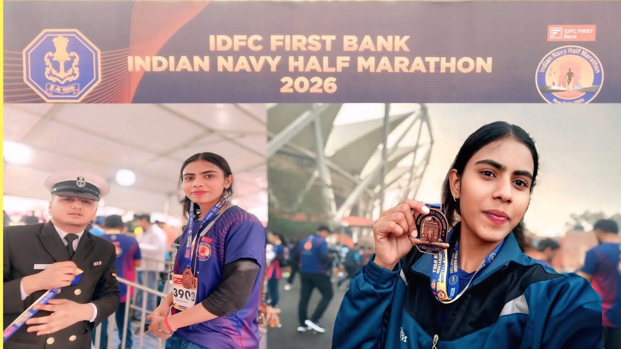 Indian Navy Half Marathon 🏃‍♂️🇮🇳 | First Time Experience | Marathon Vlog