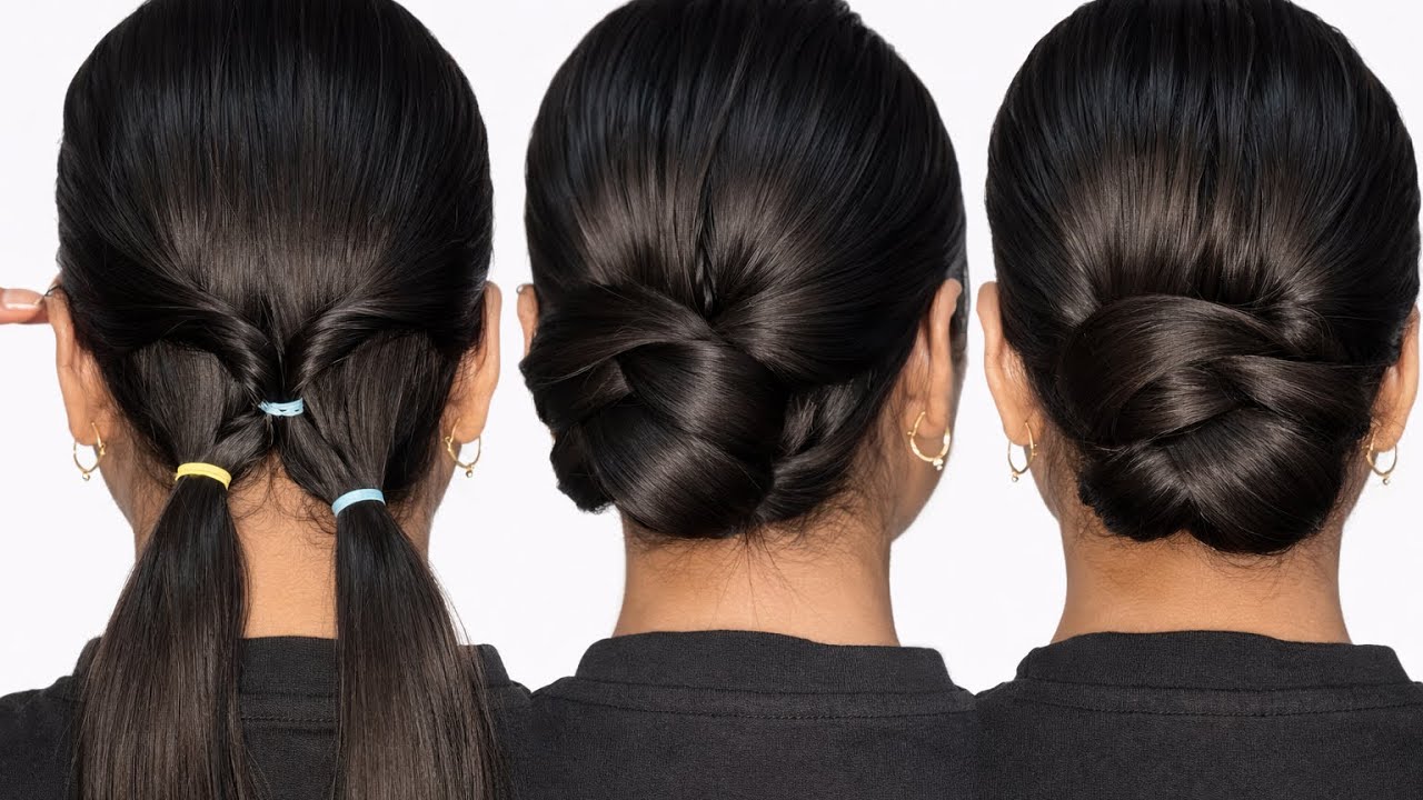 Ponytail Se Itna Beautiful Bun? 😱 Simple Hairstyles For Girls At Home Step By Step | Easy Hairstyle 