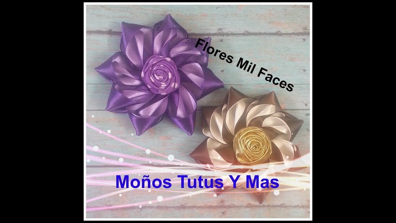 FLOR MIL FACE Paso a Paso SATIN FLOWER HAIR BOW How To DIY Tutorial PAP Video 38