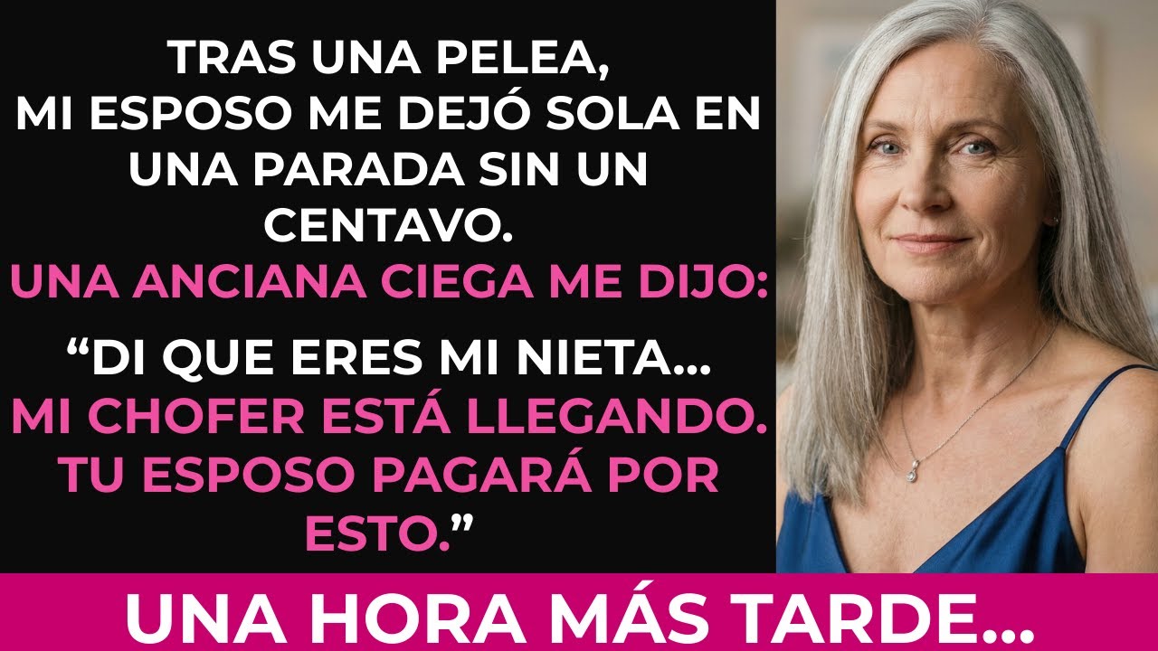 “Finge que eres mi nieta… Tu esposo se arrepentirá”, me dijo una anciana ciega. Una hora después…
