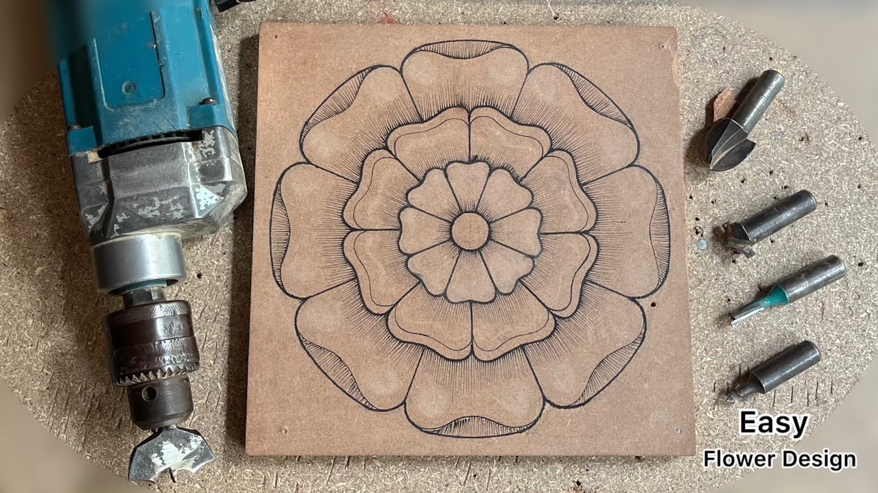 Router Carving Made Easy: Create Gorgeous Wooden Flower in Minutes || Router Carving Tutorial