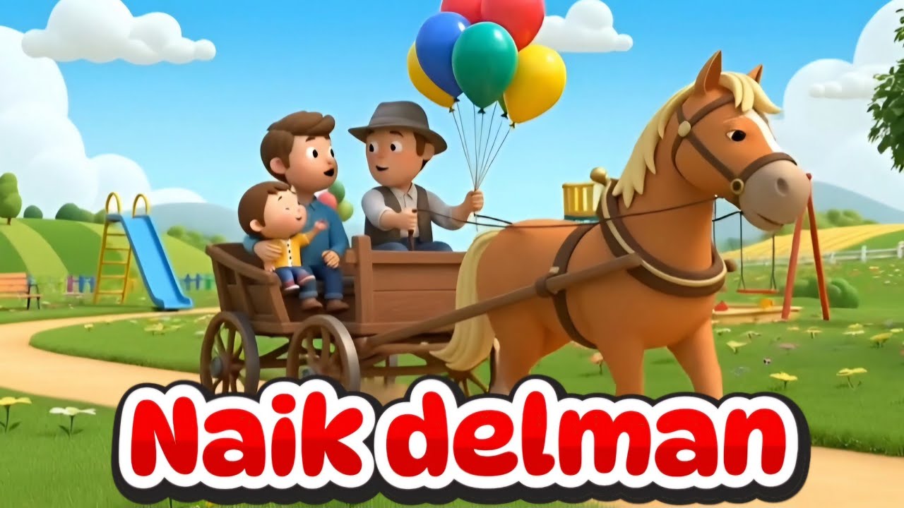 Naik delman - Naik delman istimewa - Lagu anak indonesia - Lagu anak ceria - animasi 3d - Hoki kids
