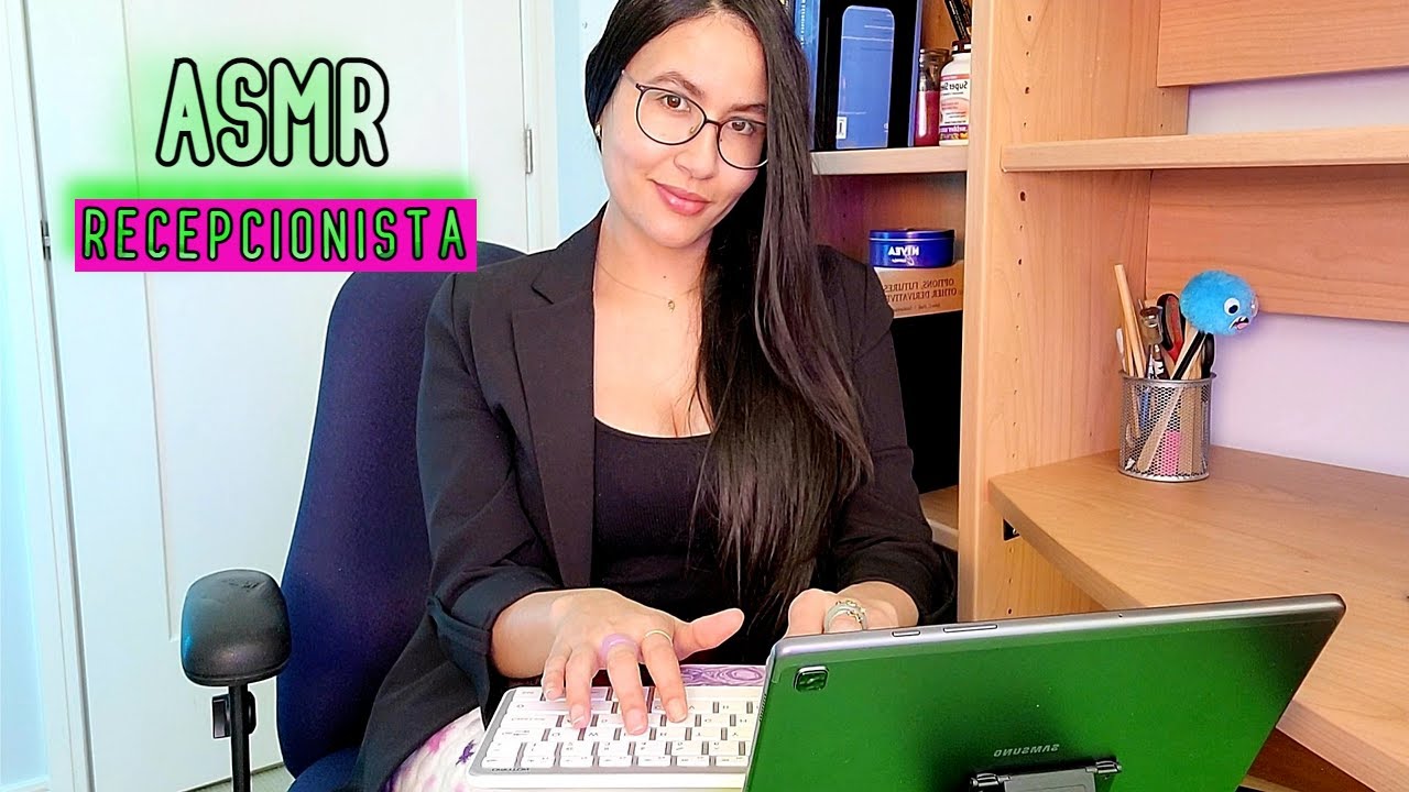 ASMR🇨🇴 RECEPCIONISTA(Sonido de teclado y Soft Spoken)