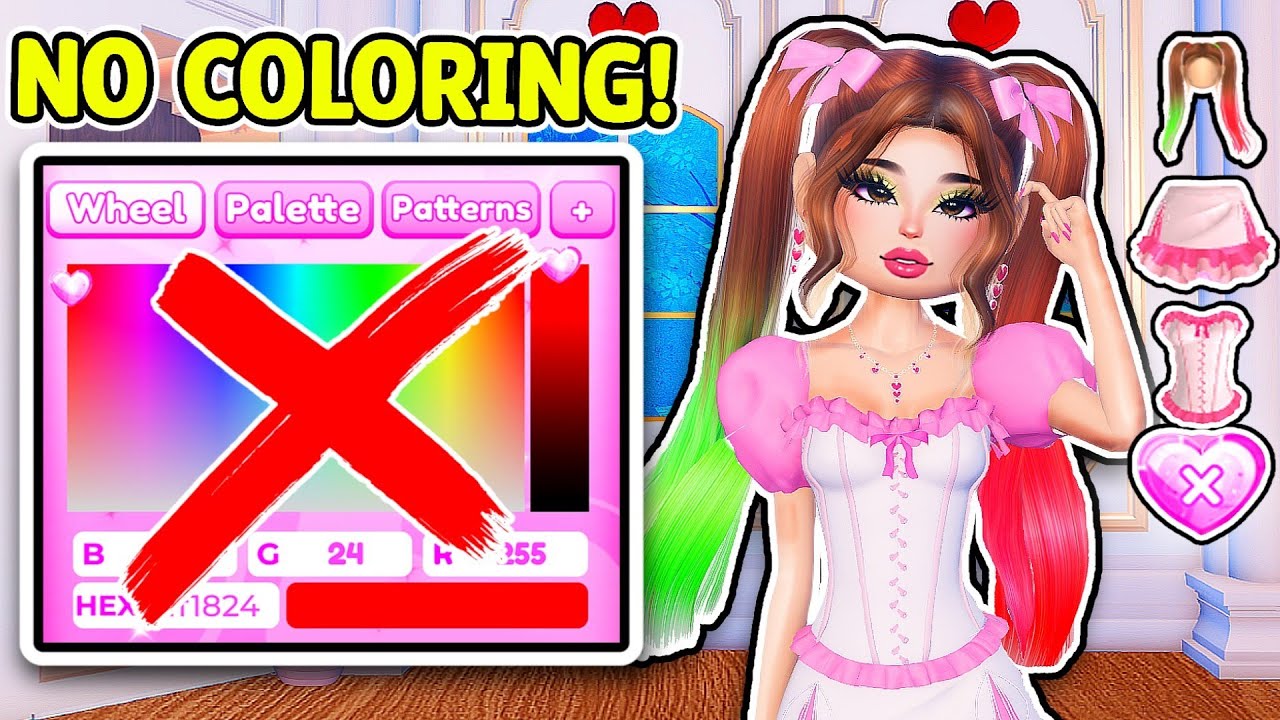 I Can't COLOR ANYTHING in Dress to Impress!