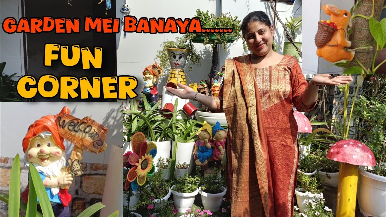मेरे गार्डन का Fun Corner | प्यारे Miniatures और Statues 🌸😍
