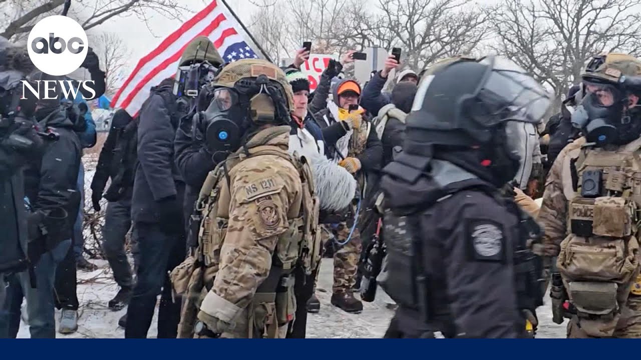 Protesters clash with federal agents in Minneapolis