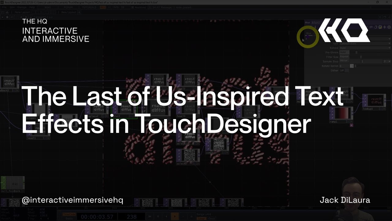 The Last of Us-Inspired Text Effects in TouchDesigner TouchDesigner Tutorial 127