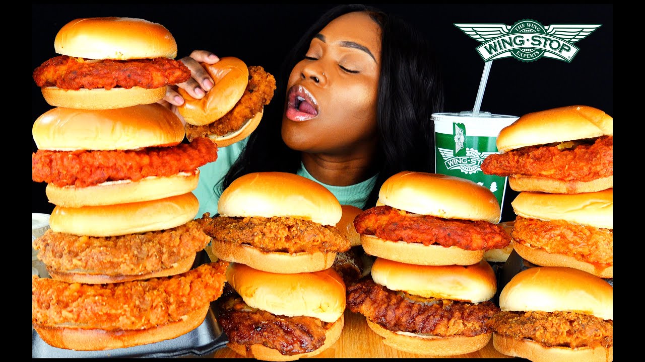МУКБАНГ | ПОПРОБУЙТЕ НОВЫЙ СЭНДВИЧ С КУРИЦЕЙ WINGSTOP (Все 12 ВКУСОВ) ФАСТФУД МУКБАНГ | АСМР-ПИТА...