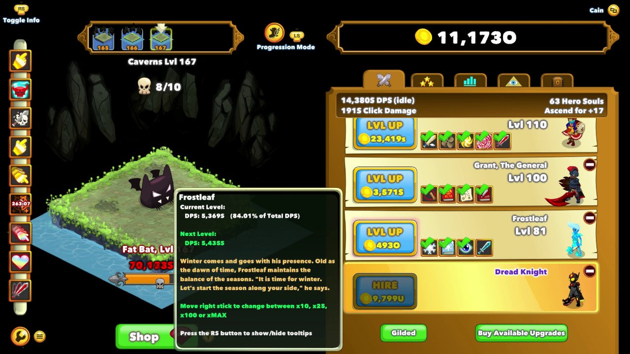 Clicker Heroes Xbox One Hero Leveling Advice: Power 5