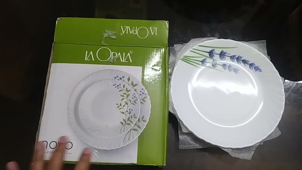 La Opala, Novo Collection, Opal Glass Quarter Plate Set 6 pcs, English Lavender, ceramic subscribe