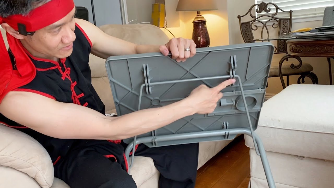 Table Mate II TV Tray Table - ASSEMBLY & DEMO - Laptop Table Tray for Sofa use - B01M1C5M65