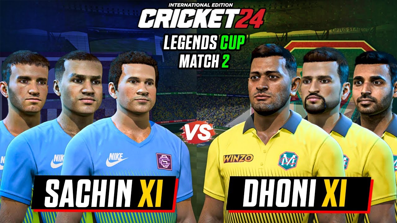 Sachin Tendulkar XI vs MS Dhoni XI 😍🔥Legends Cup in Cricket 24 #2