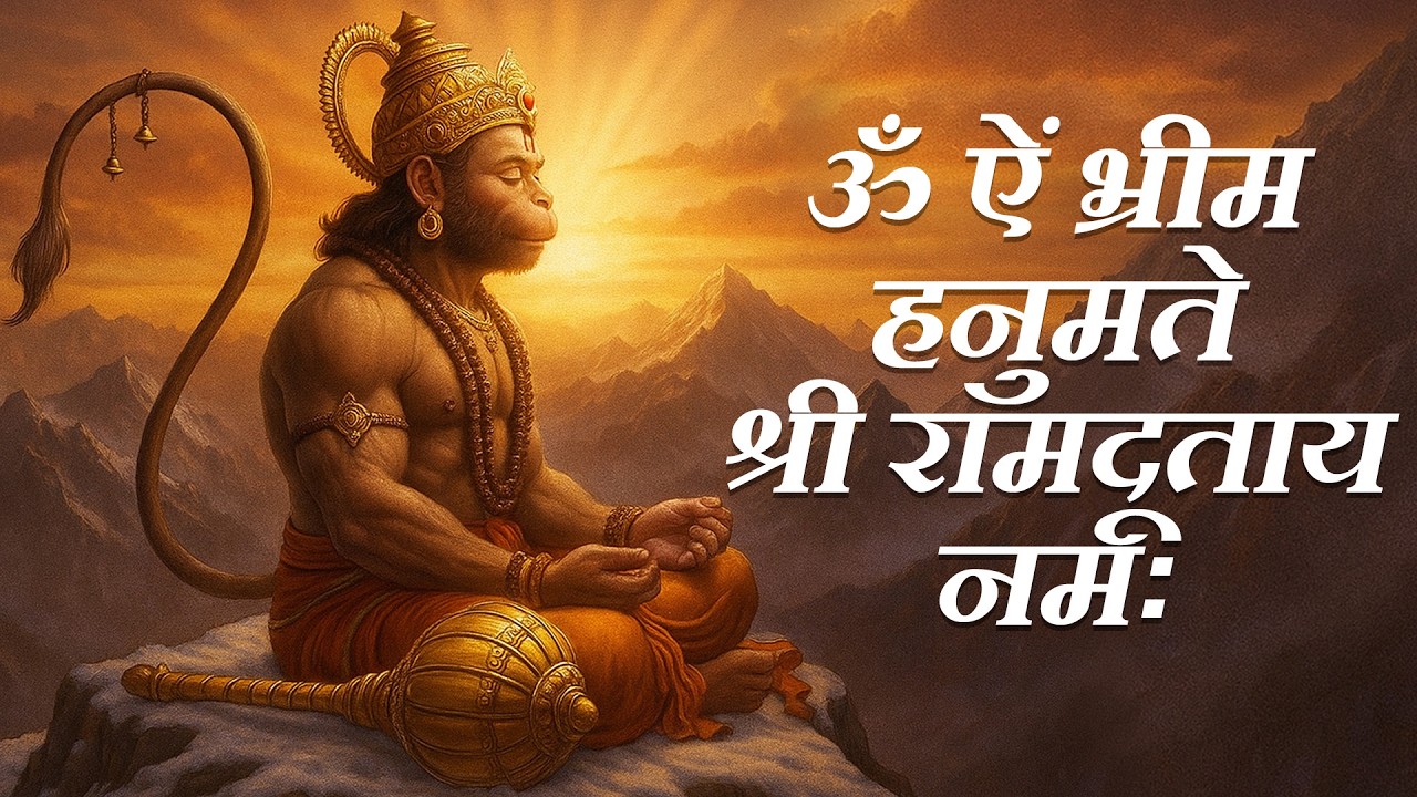हनुमान जी का सबसे चमत्कारी मंत्र: हर बाधा होगी दूर | Om Aim Bhreem Hanumate Shree Ram Dutaya Namah