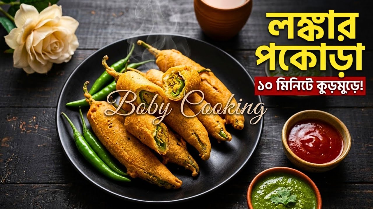কোন ঝামেলা ছাড়াই ১০ মিনিটে কুড়মুড়ে লঙ্কার পকোড়া বানানোর টিপস।crispy mirch pokora।easy snacks।
