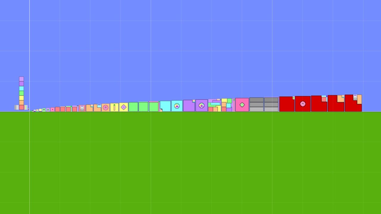 Numberblocks S7 Ep1 Squares Making Squares Part 2 (Algodoo)