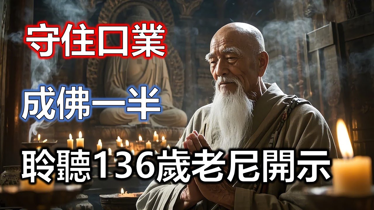 守住口業，成佛一半！聆聽136歲老尼開示，在家女佛友一定要看看#佛學#智慧#因果