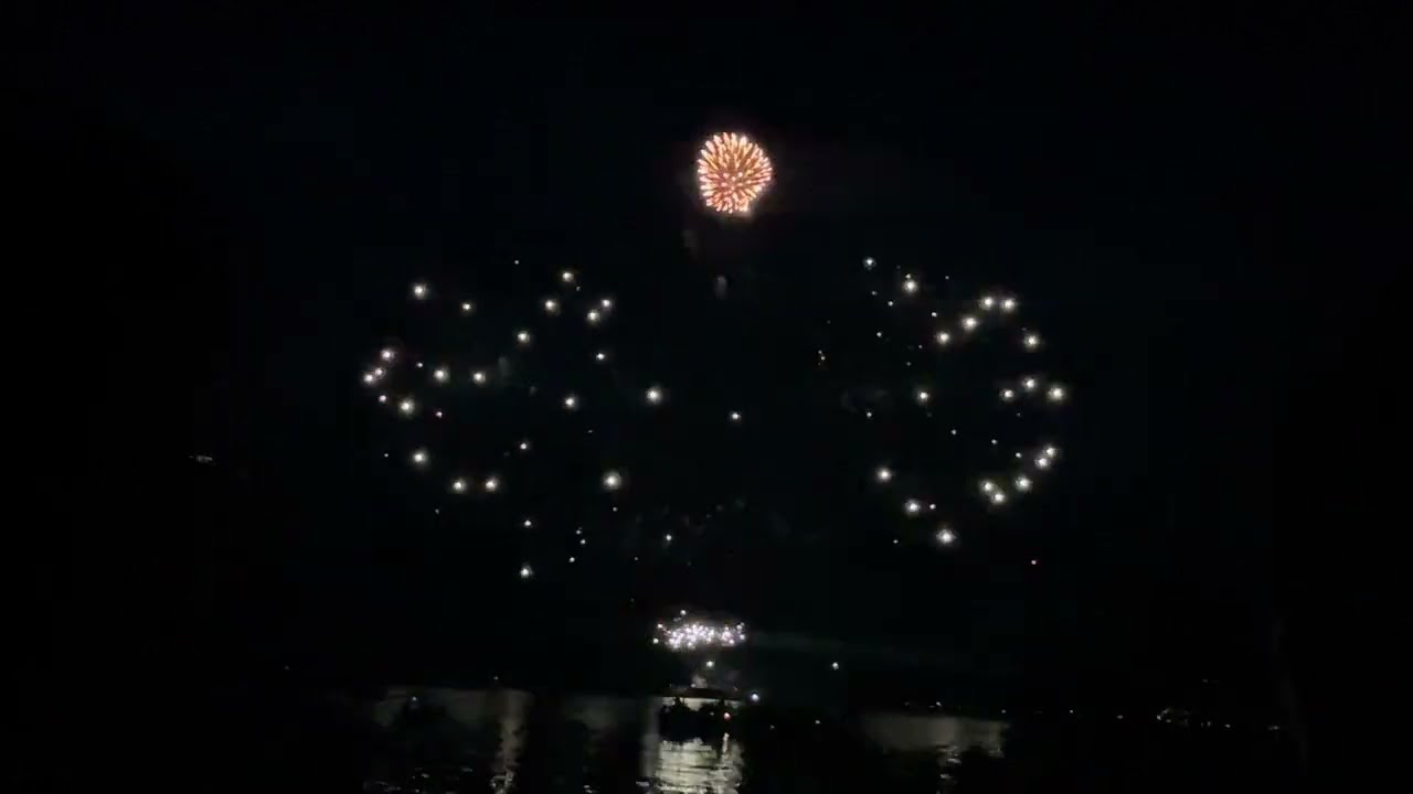 The fireworks display for Swiss National Day in Lausanne in 2025 | Swiss National Day 
