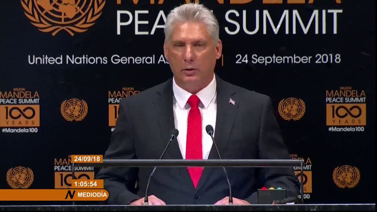 Intervenci&oacute;n de Miguel D&iacute;az-Canel en Cumbre de Paz Nelson Mandela