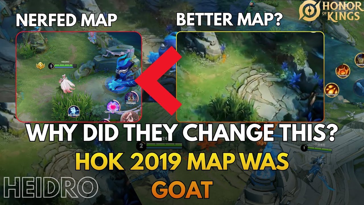 Почему Honor of Kings «понизила» свою карту? | Карта 2019 года против текущей карты