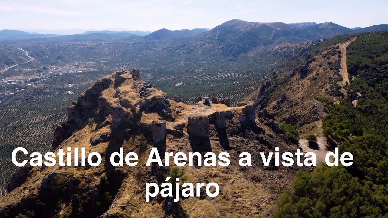 Castillo de Arenas a vista de pájaro (Jaén-España)